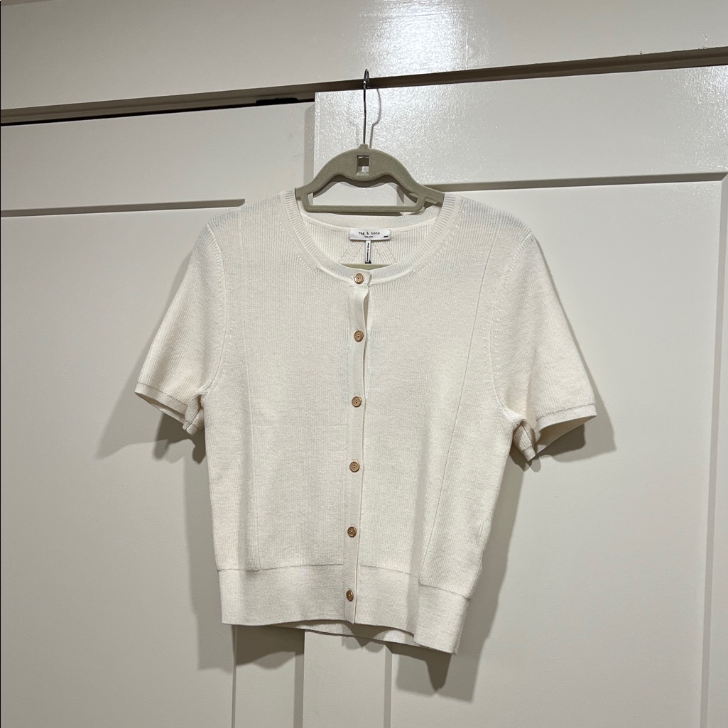 Rag & Bone Ivory Knit Cardigan Nwt Size M